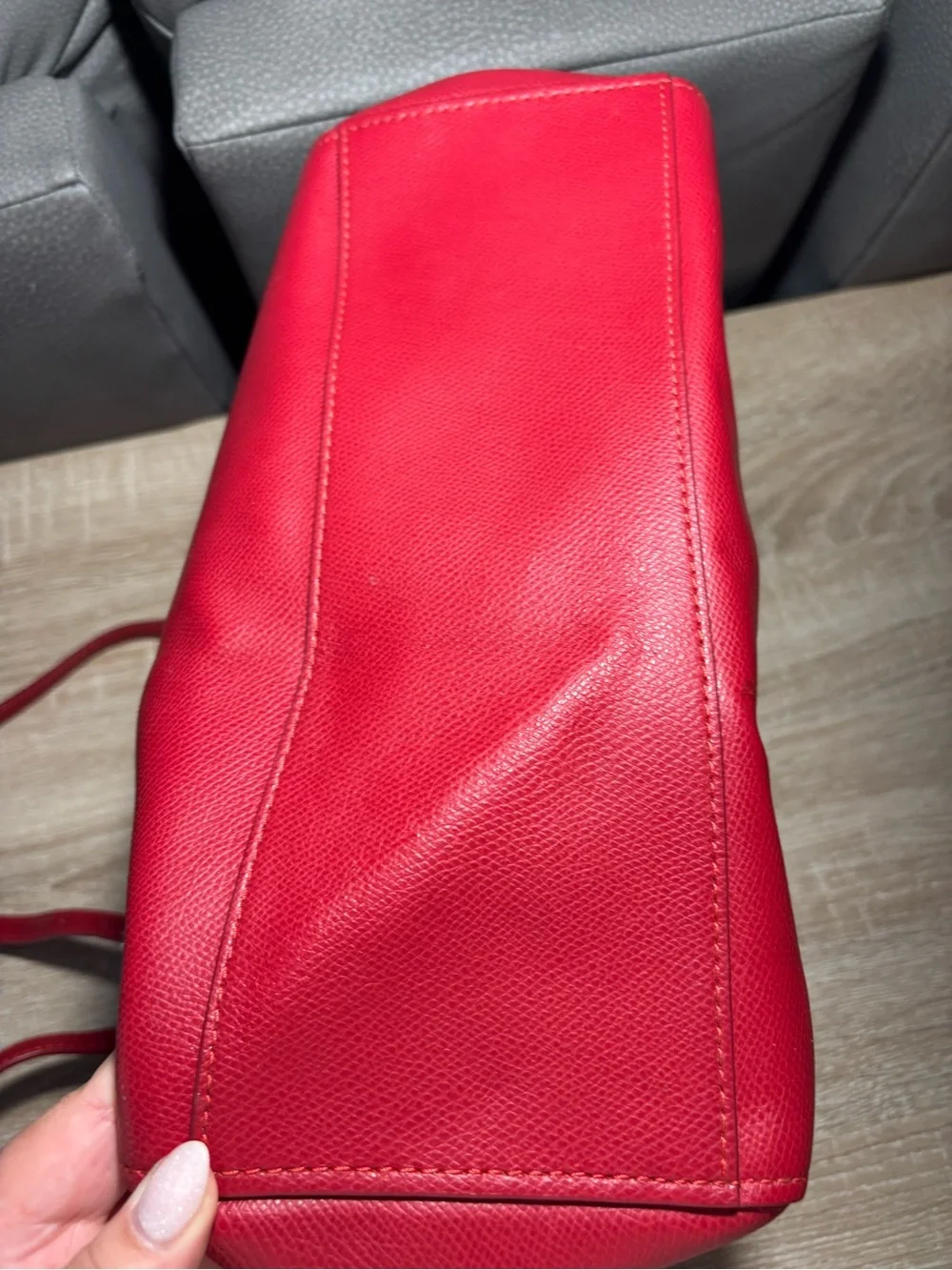 Coach Scarlet Crossgrain Leather Turnlock Tote
